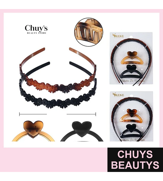 Set Cintillos y Ganchetas