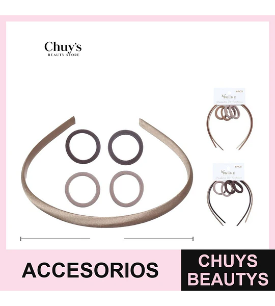 Set de Accesorios Cintillos y Colet