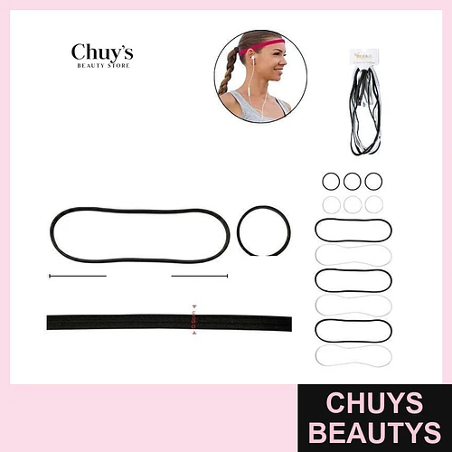 Set de Colet/Cintilos Elástico - Chuys Beautys | Chuys Beautys