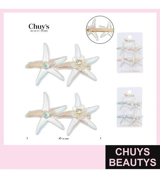 Pinches con diseños de mar
