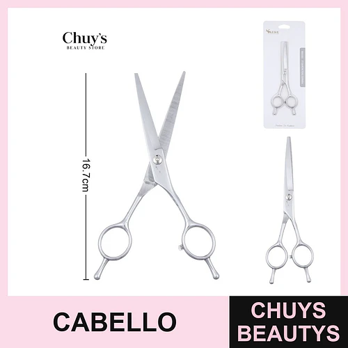 Tijeras para Cabello Acero Inoxidable 16,7cm - Chuys Beautys | Chuys Beautys