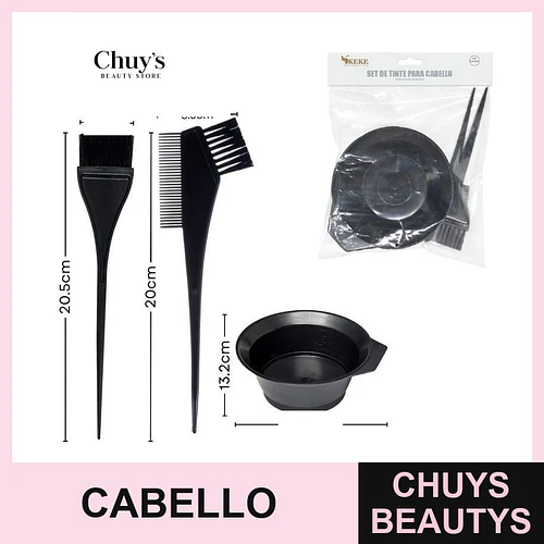 Set de Brochas y Envase para Pintar Cabello - Chuys Beautys | Chuys Beautys