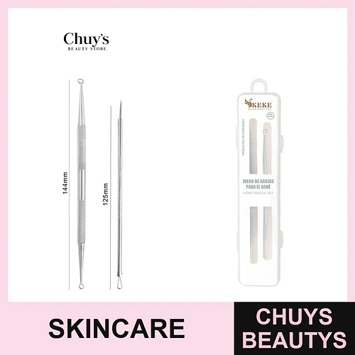 Set Palillos Limpieza Facial Acero Inoxidable 2PCS - Chuys Beautys | Chuys Beautys