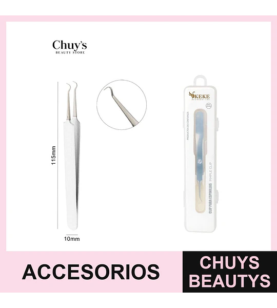 Pinza para Acné Acero Inoxidable 115*10mm