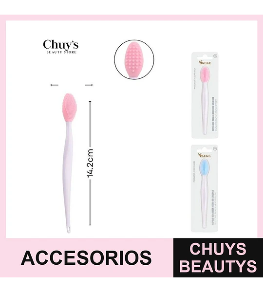 Brocha en goma exfoliante