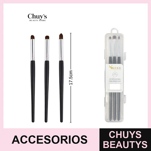 Set de Brochas de Maquillaje 3 Piezas - Chuys Beautys | Chuys Beautys