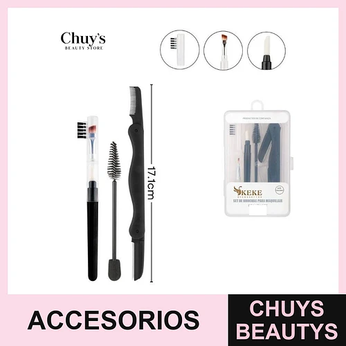 Set de Brochas y Cepillos 4Pcs - Chuys Beautys | Chuys Beautys