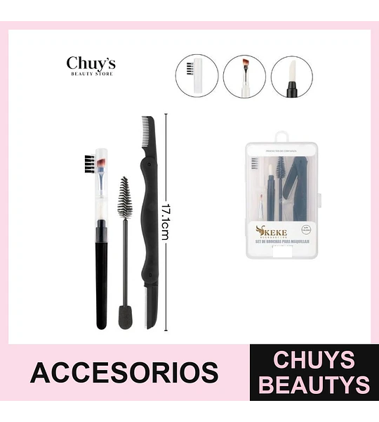 Set de Brochas y Cepillos 4Pcs