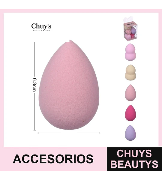 Set de Esponjas para Maquillaje