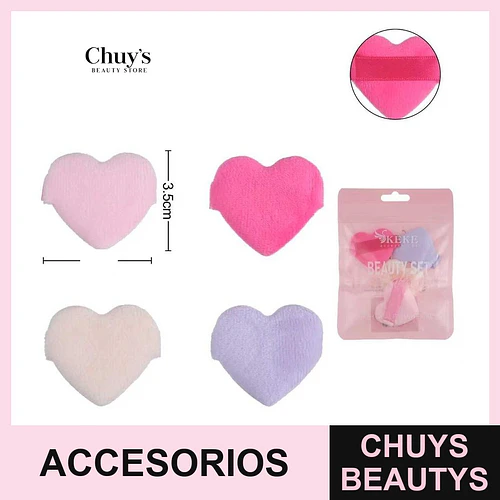 Esponja de Maquillaje Corazón - Chuys Beautys | Chuys Beautys
