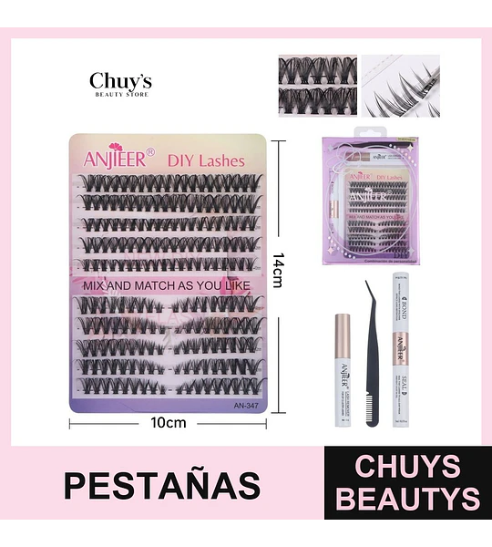 Set de Pestañas Postizas por Punto