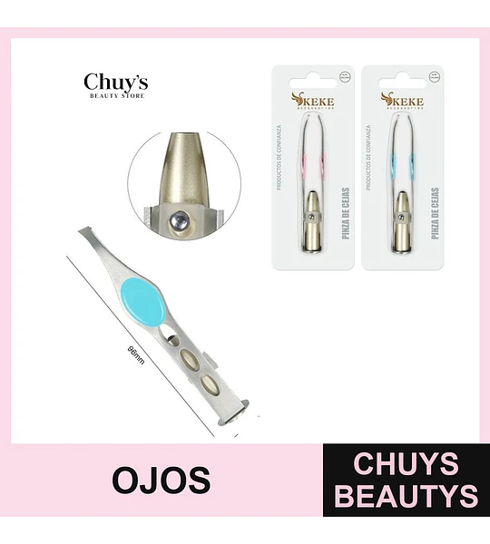 Pinzas para cejas con luz