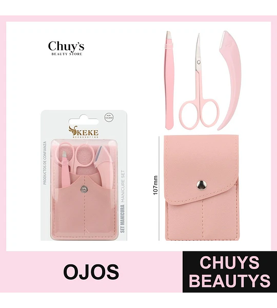Set para cejas acero inoxidable 5 piezas