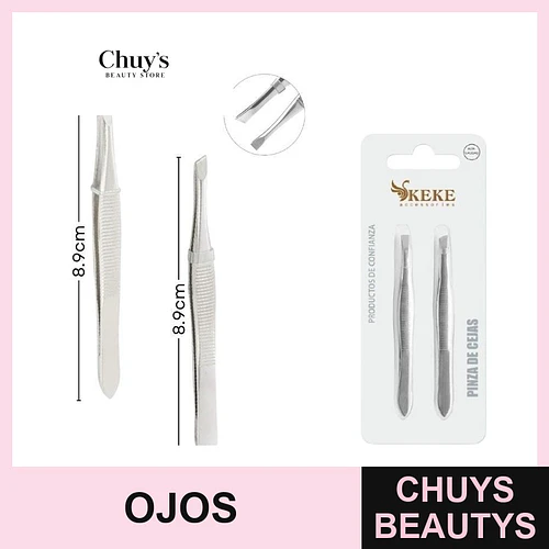 Pinza de cejas acero inoxidable - Chuys Beautys | Chuys Beautys