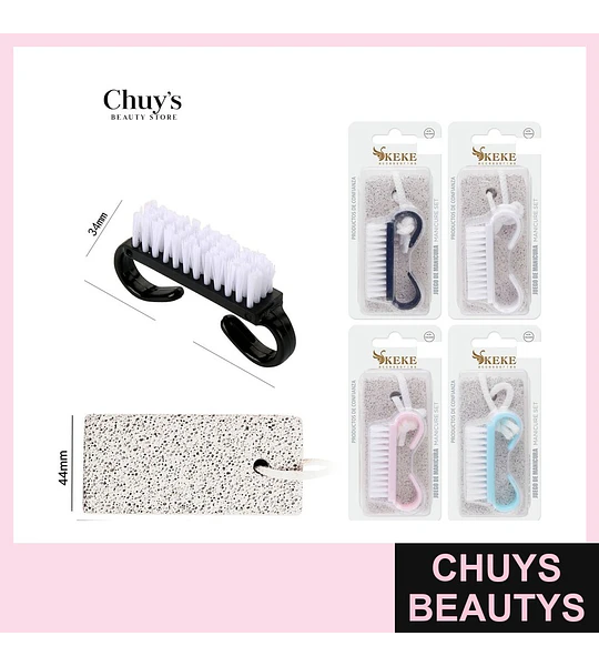 Set Cepillo Manicure y Piedra Pome 2Pcs
