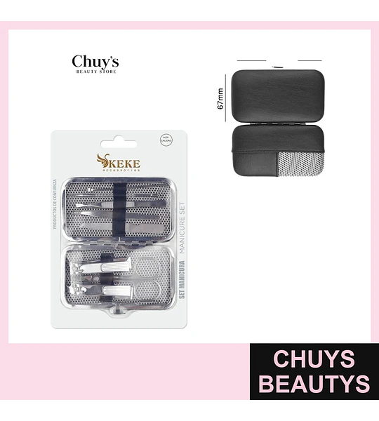 Set de Manicure 8 Piezas Acero Inoxidable