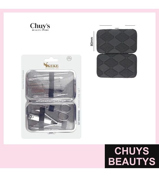 Set de Manicure 9 Piezas Acero Inoxidable