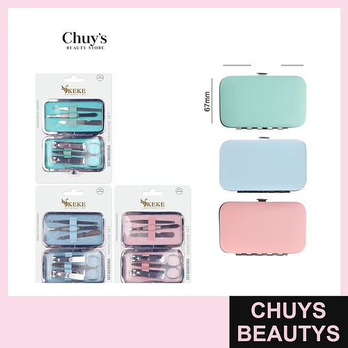 Set de Manicure 6 Piezas Acero Inoxidable - Chuys Beautys | Chuys Beautys
