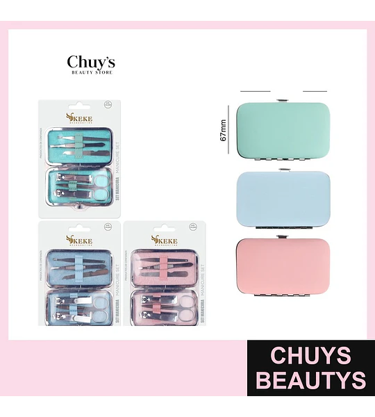 Set de Manicure 6 Piezas Acero Inoxidable