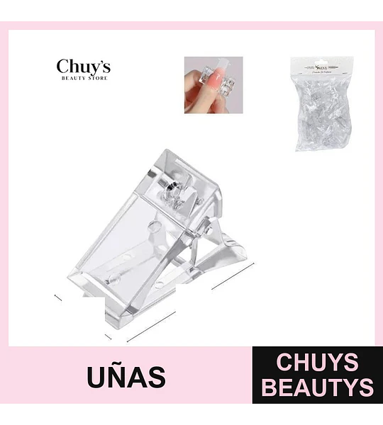 Pinzas de acrílico transparente para uñas