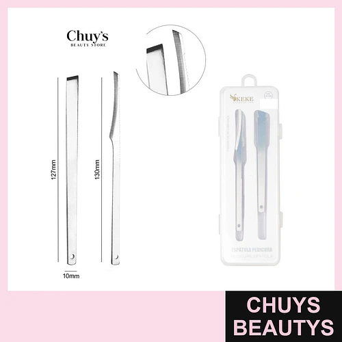 Espátulas Pedicura Acero Inoxidable 2PCS - Chuys Beautys | Chuys Beautys