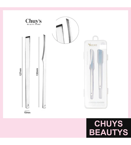 Espátulas Pedicura Acero Inoxidable 2PCS