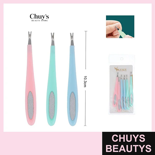 Cortacutícula Paleta 10,3cm 6Pcs - Chuys Beautys | Chuys Beautys