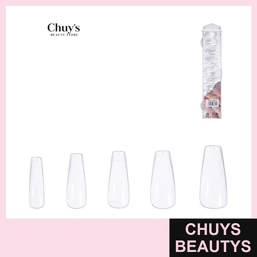 Unas postizas coffin transparentes 120pcs - Chuys Beautys | Chuys Beautys