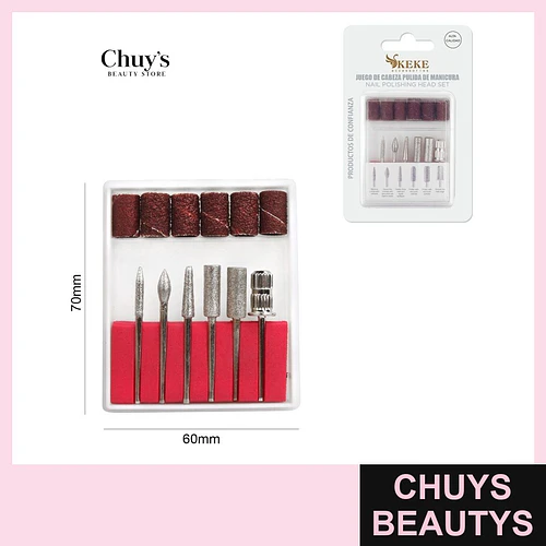 Juego de Brocas para Manicura - Chuys Beautys | Chuys Beautys