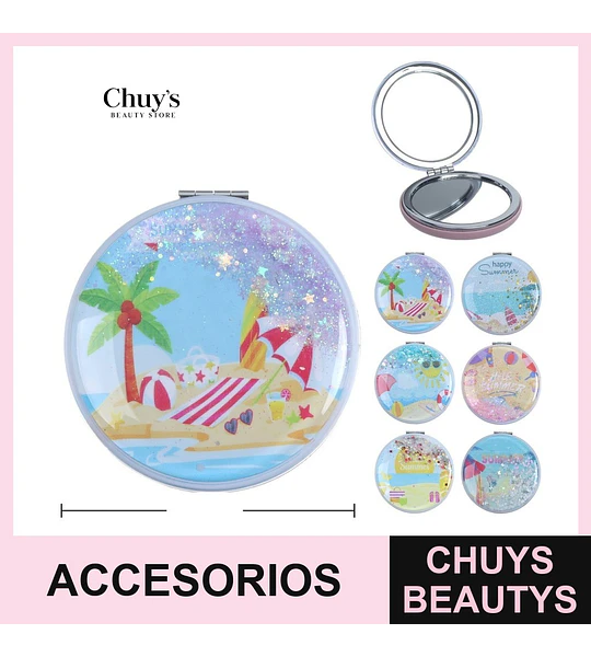 Espejos para cartera estampados