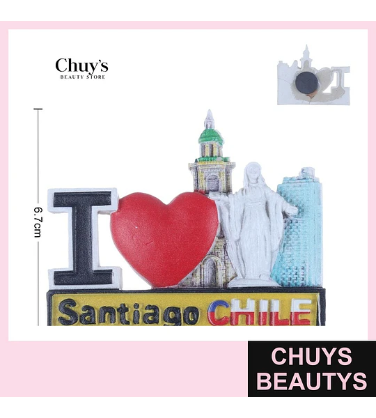 Imán I Love Santiago Chile