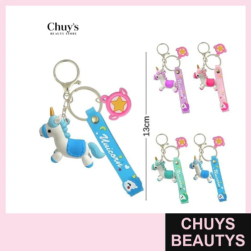 Llavero de Goma Unicornio - Chuys Beautys | Chuys Beautys