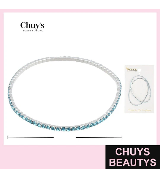 Pulsera Azul con Brillos