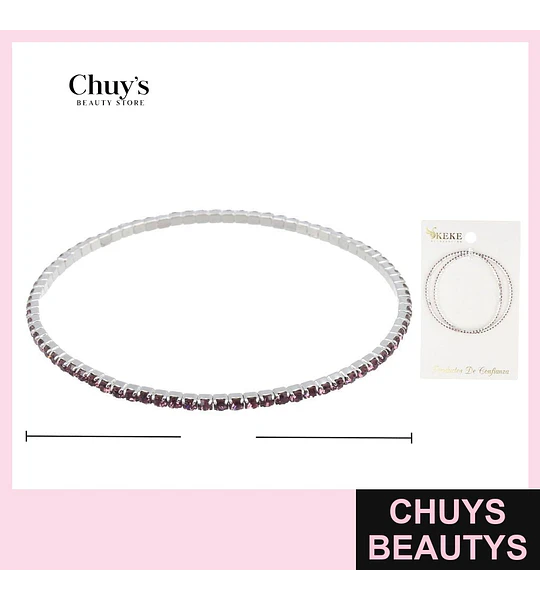 Pulsera Púrpura con Brillos