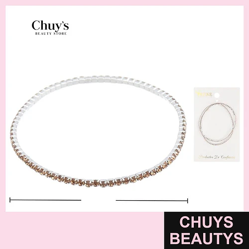 Pulseras Café con Brillos - Chuys Beautys | Chuys Beautys