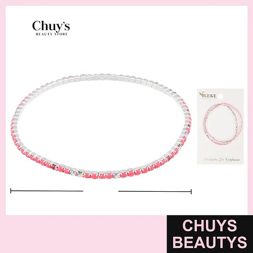 Pulsera Rosada con Brillos - Chuys Beautys | Chuys Beautys