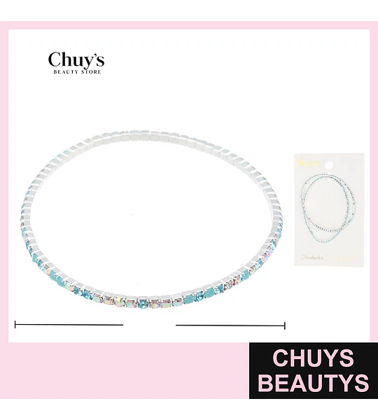 Pulsera Celeste con Brillos