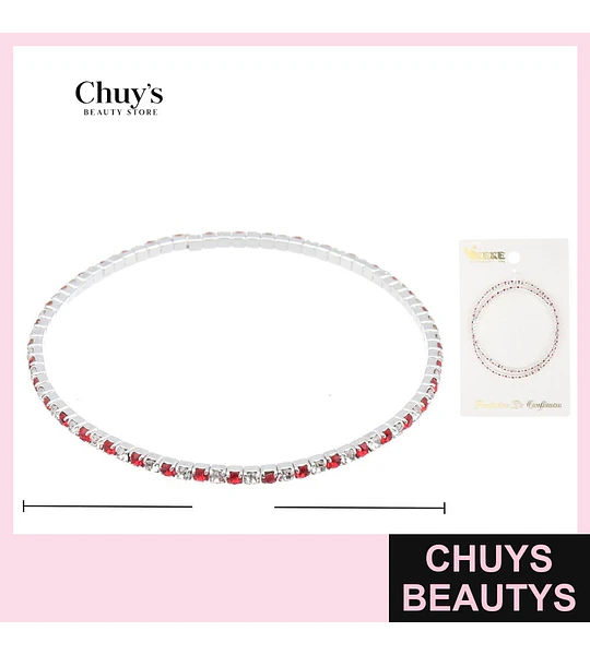 Pulsera Roja con Brillos