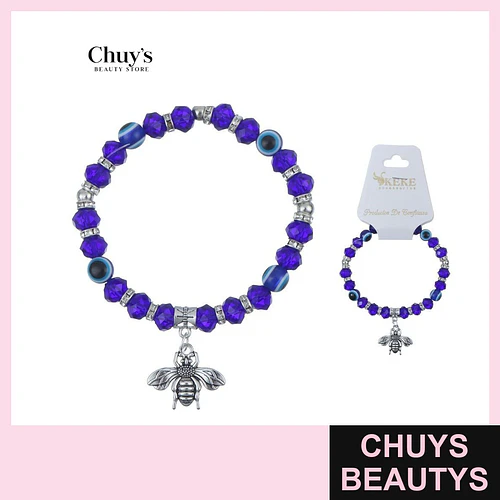 Pulsera Ojo Turco con Abeja - Chuys Beautys | Chuys Beautys