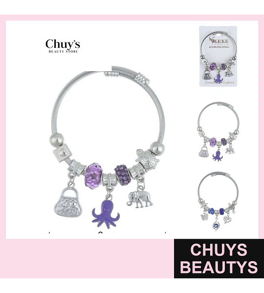 Pulsera Acero Inoxidable con Charm