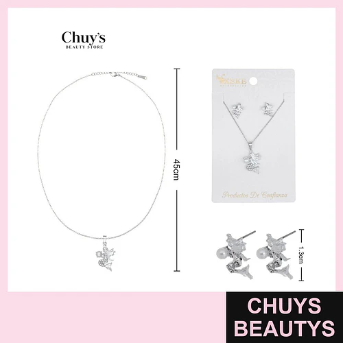 Collar con Pendientes Aleación Acero Inoxidable - Chuys Beautys | Chuys Beautys