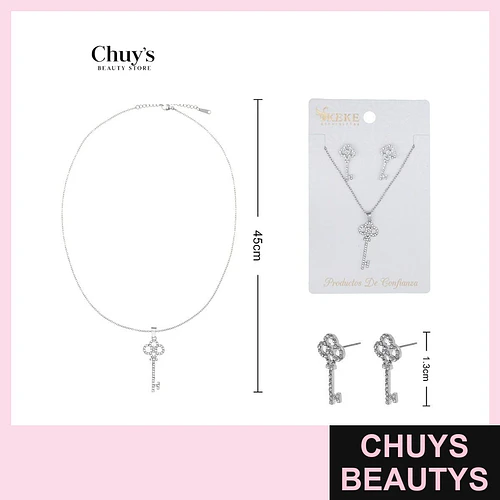 Collar con Pendientes Aleación Acero Inoxidable - Chuys Beautys | Chuys Beautys