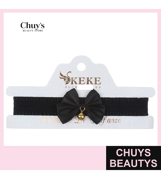 Choker de Lazo Negro Elegante