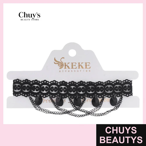 Choker de encaje negro con detalles - Chuys Beautys | Chuys Beautys