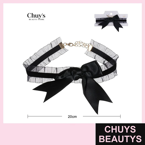 Choker de Raso con Volantes - Chuys Beautys | Chuys Beautys