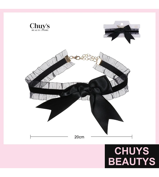 Choker de Raso con Volantes