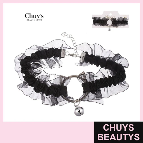 Choker de Tul Negro con Campanita - Chuys Beautys | Chuys Beautys