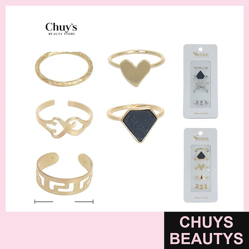 Set de Anillos Elegantes - Chuys Beautys | Chuys Beautys