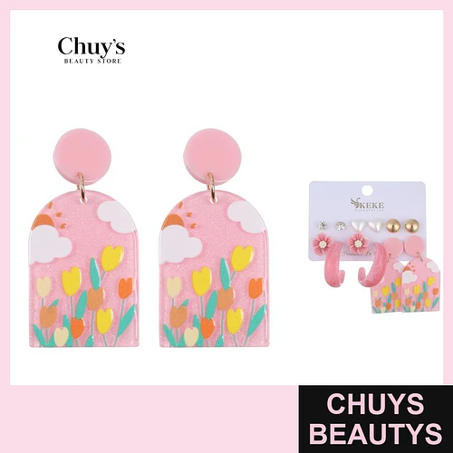 Pendientes Acrilicos Coloridos - Chuys Beautys | Chuys Beautys