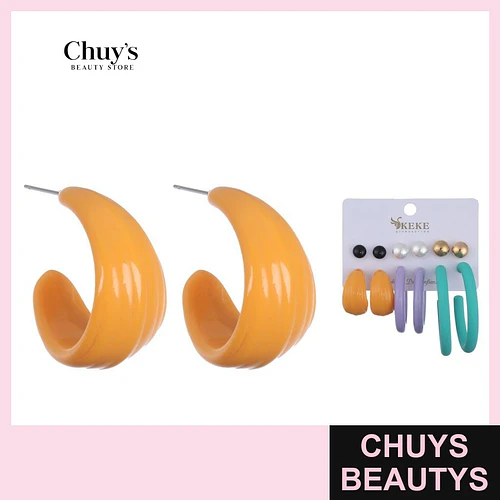 Pendientes Acrílicos Amarillos - Chuys Beautys | Chuys Beautys